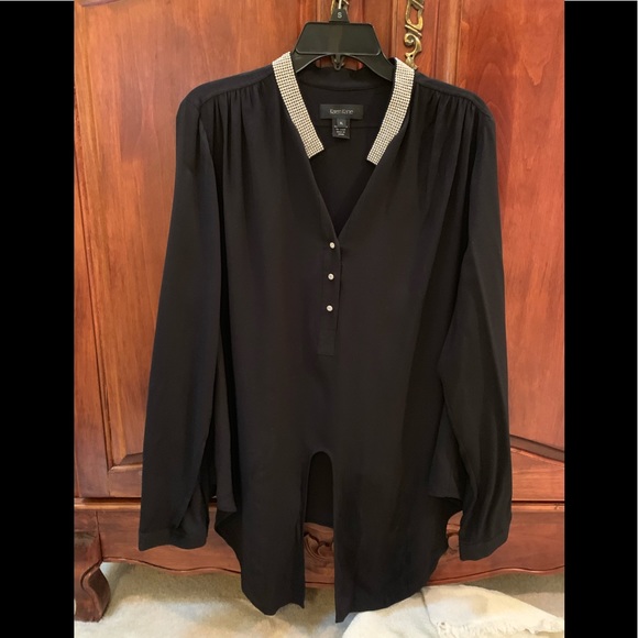 Karen Kane Tops - This EXQUISITE black blouse w/rhinestone detail!💎